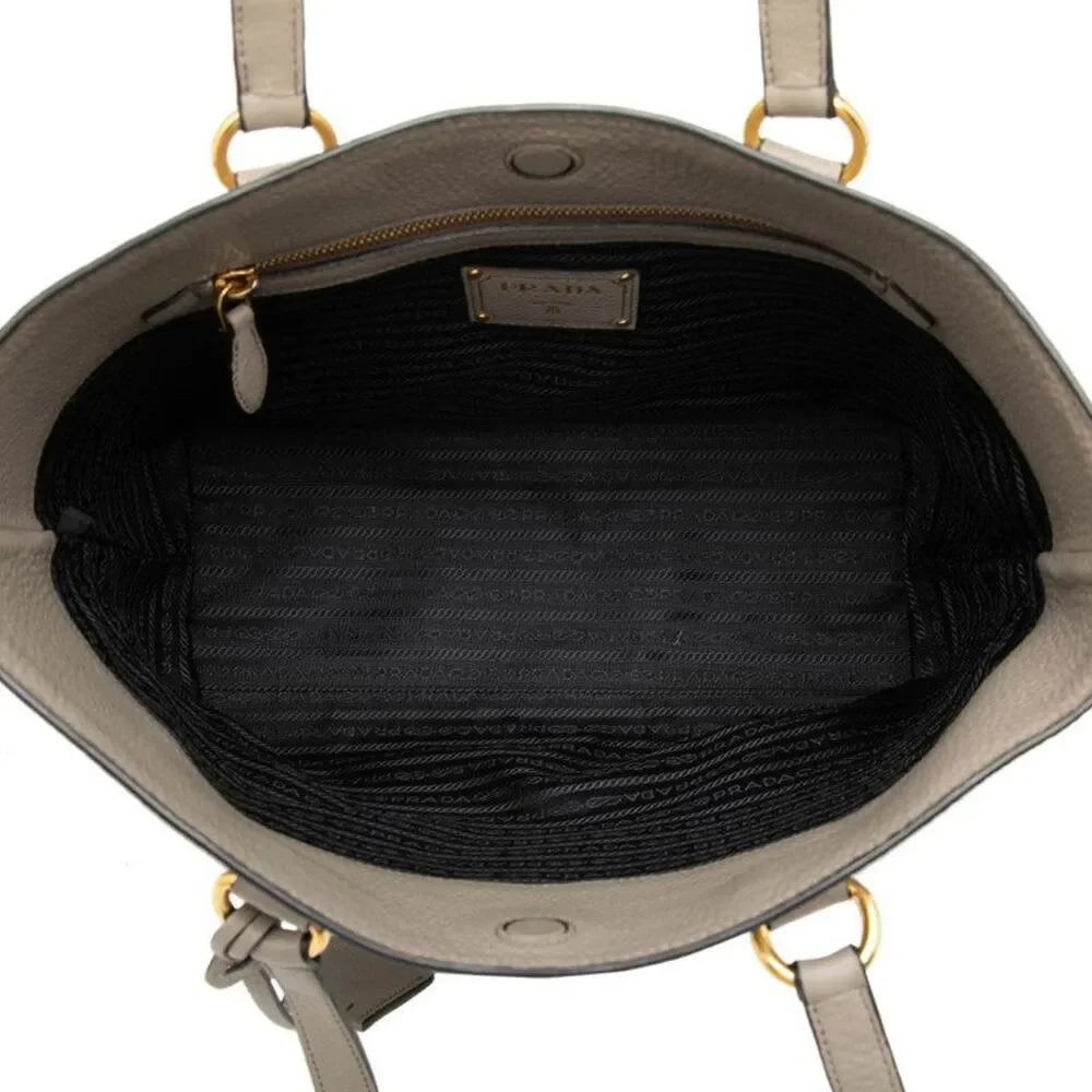 Prada Logo Emboss Tote Bag